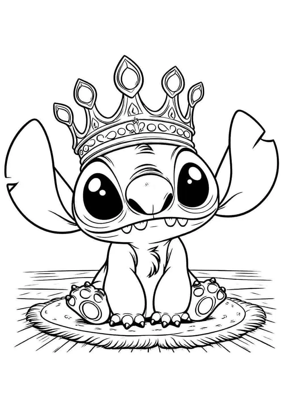 Stitch kawaii para colorir