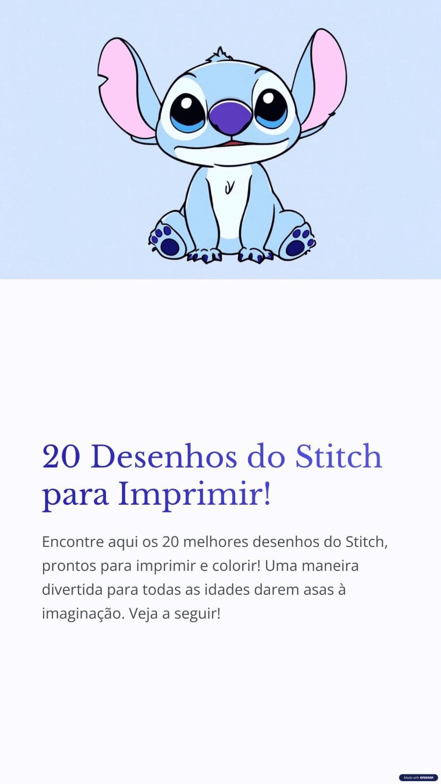 stitch para festa