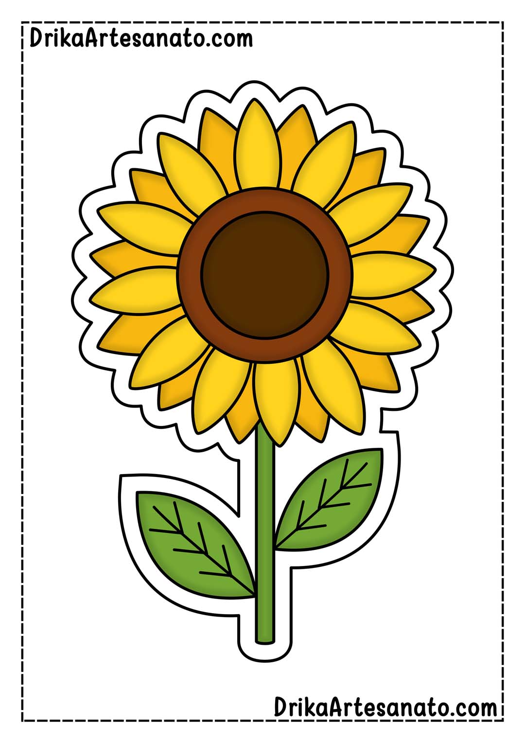 papel para imprimir tag girassol