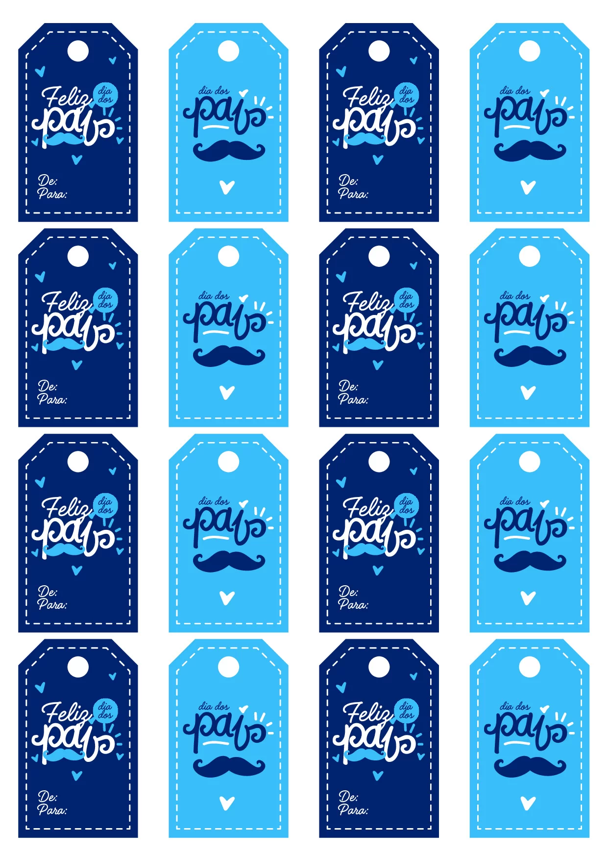 ideias criativas de tags personalizadas para o dia dos pais
