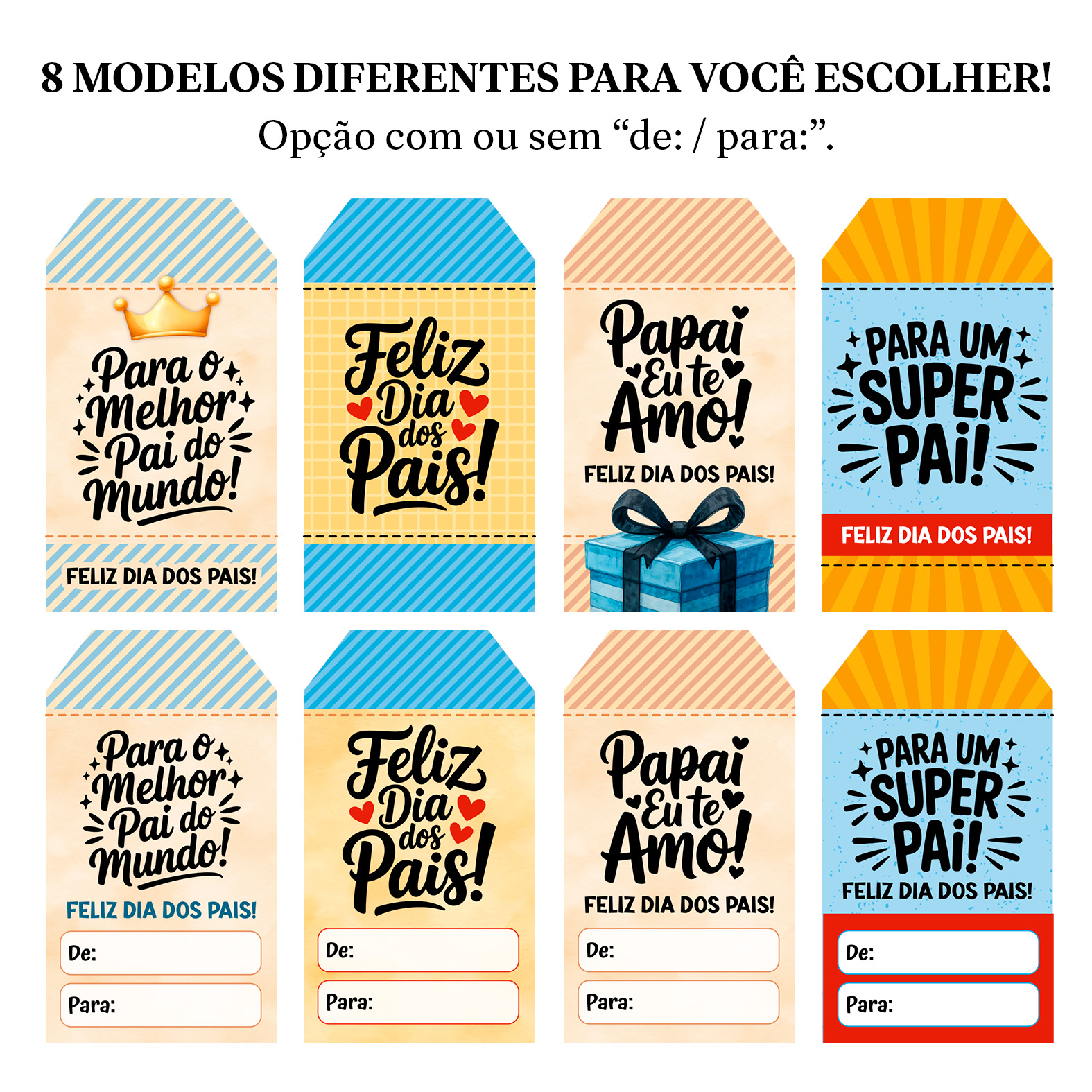 tag personalizada vs tag genérica dia dos pais