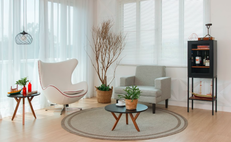 tapete redondo crochê barbante grosso sala