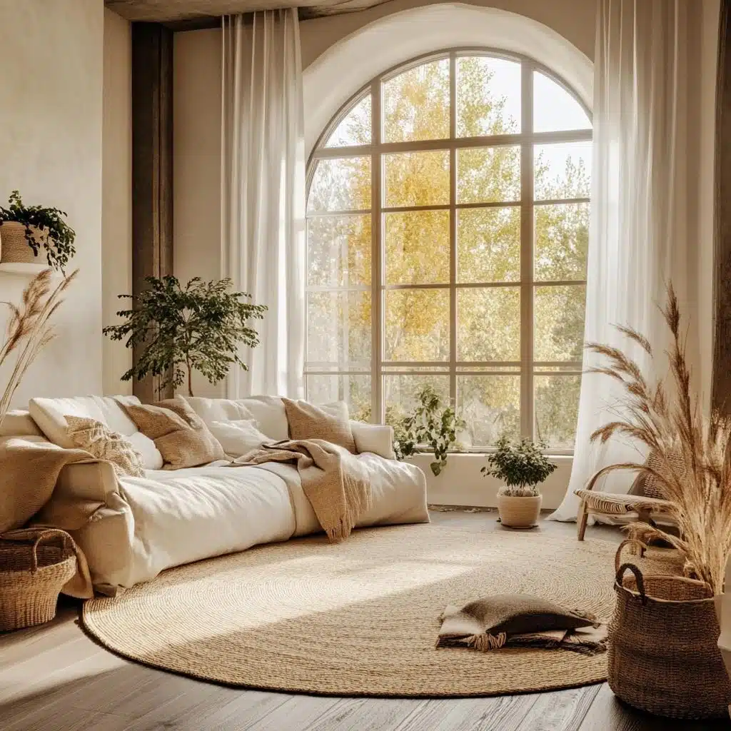 tapete redondo na sala