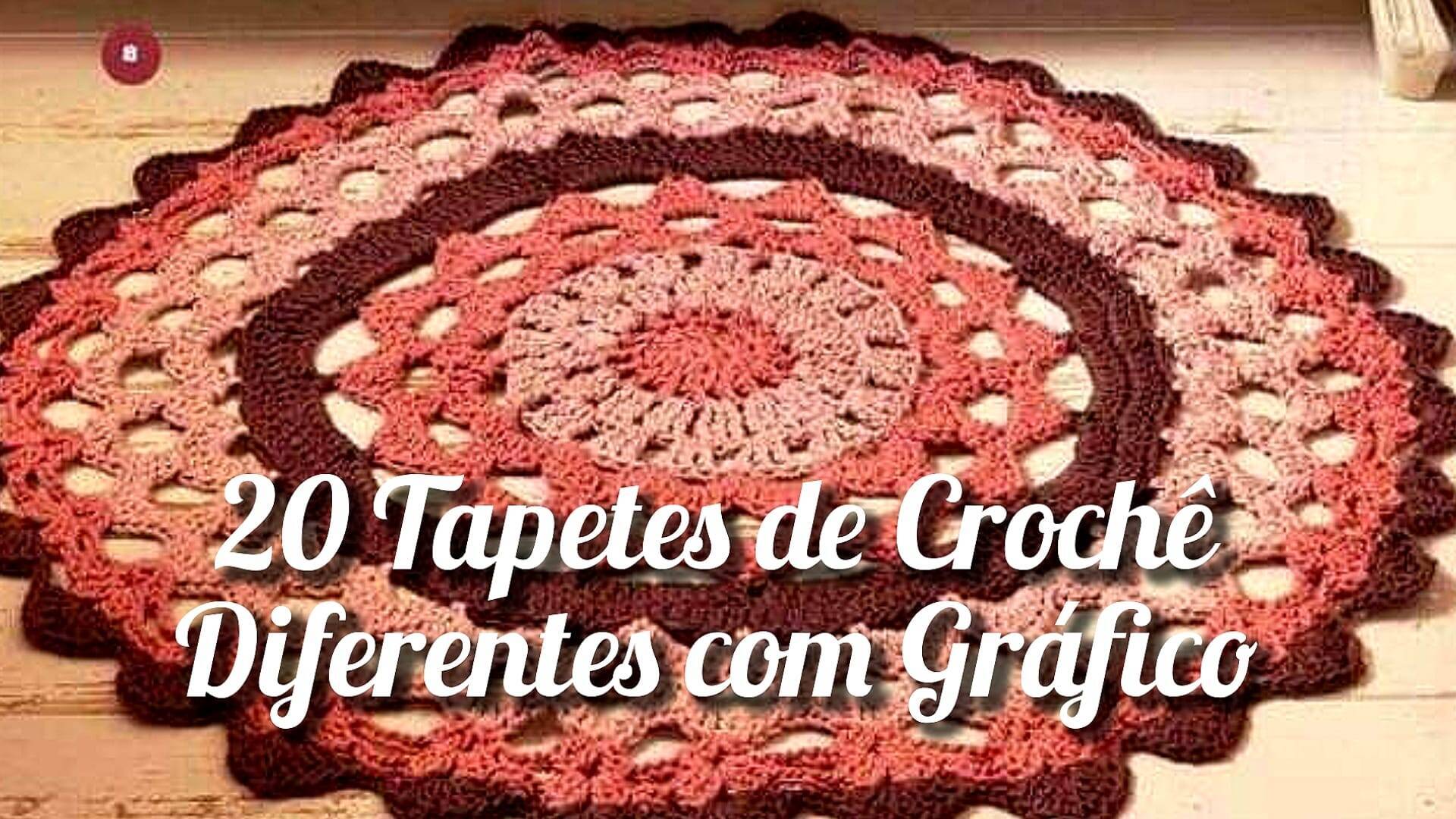 Tapetes de crochê redondos diferentes