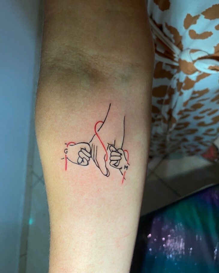 tatuagem para dois filhos casal