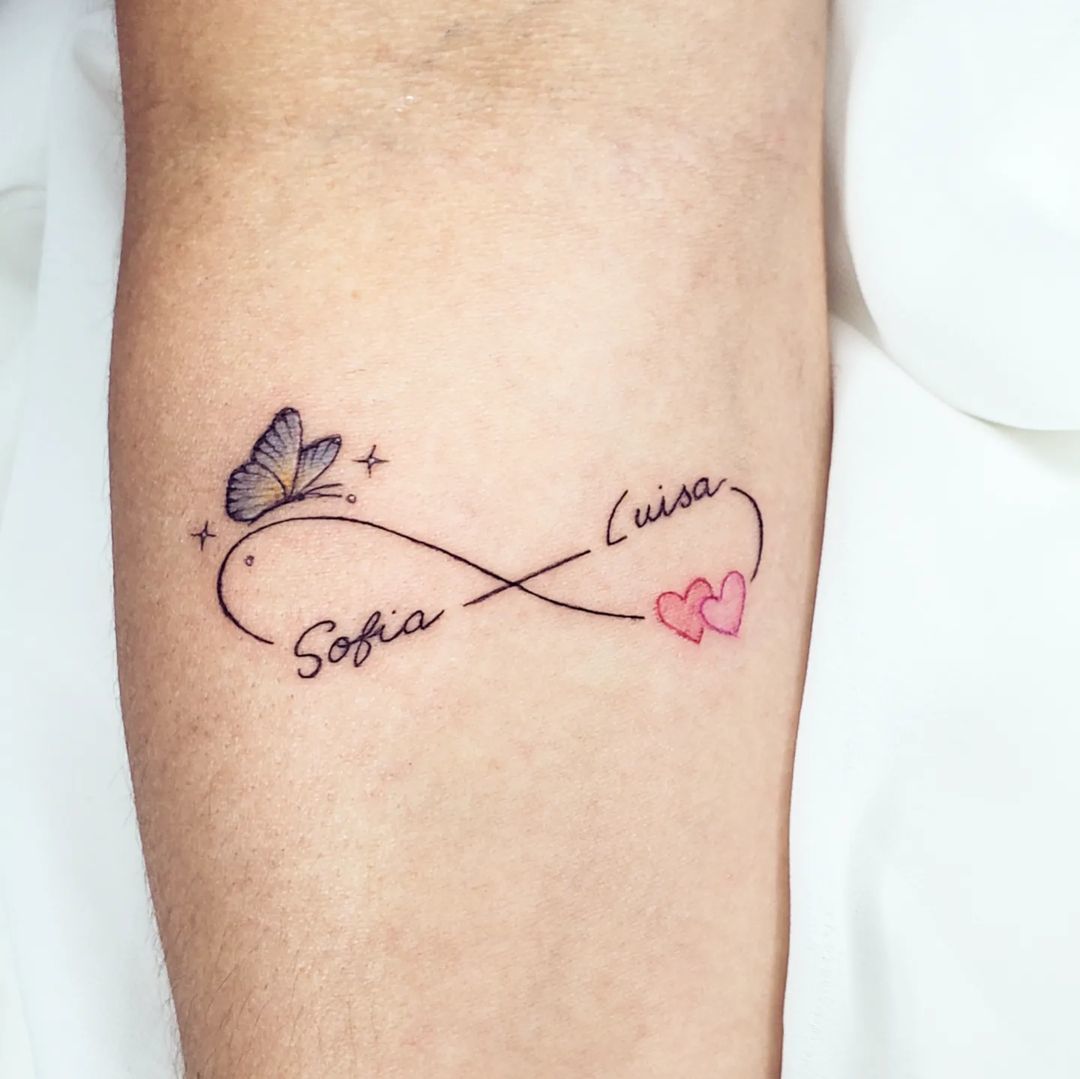 tatuagem delicada filhos casal