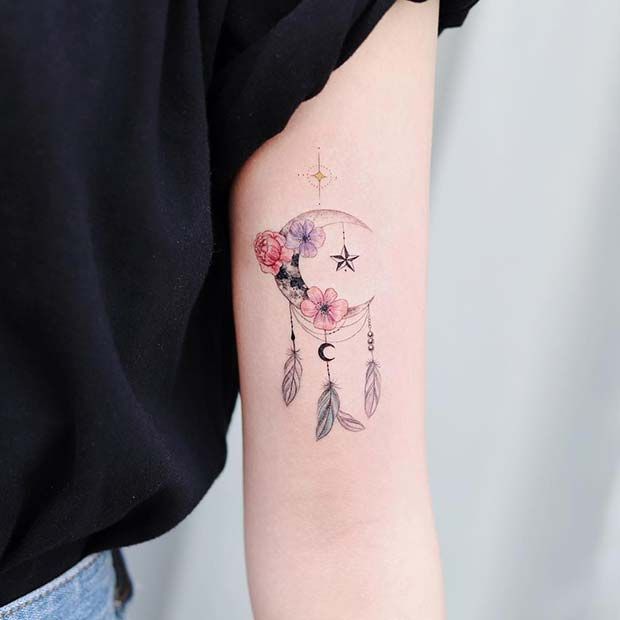 tatuagem 7cm feminina atrás da orelha