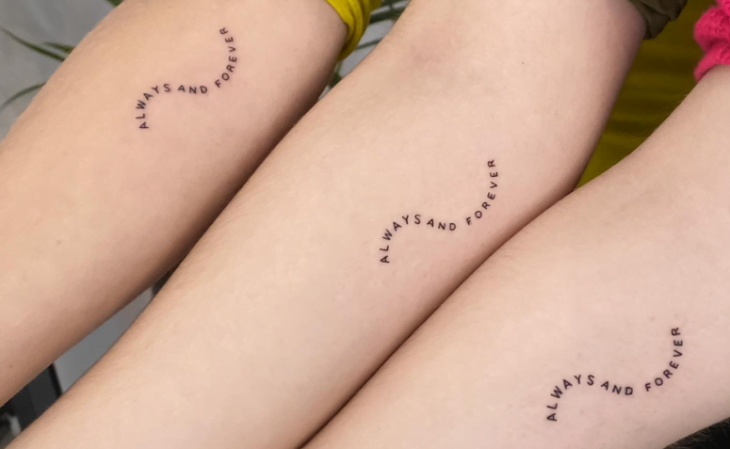 tatuagem para amigas escrita