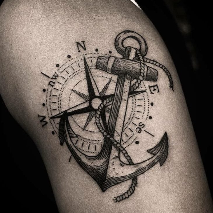 tatuagem âncora masculina