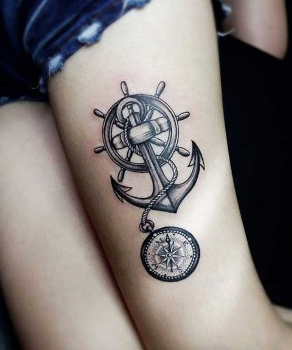tatuagem âncora old school
