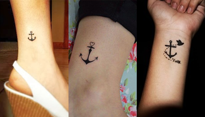 tatuagem âncora tornozelo