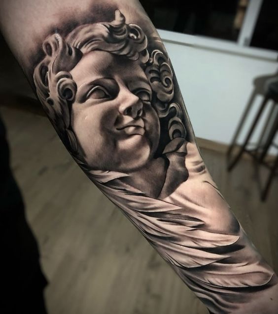 tatuagem de anjo masculina