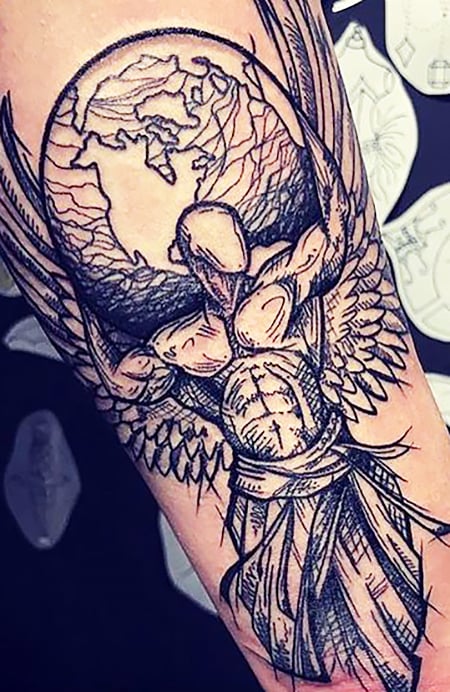 tatuagem de anjo masculina