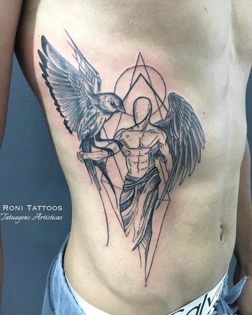 tatuagem de anjo grande
