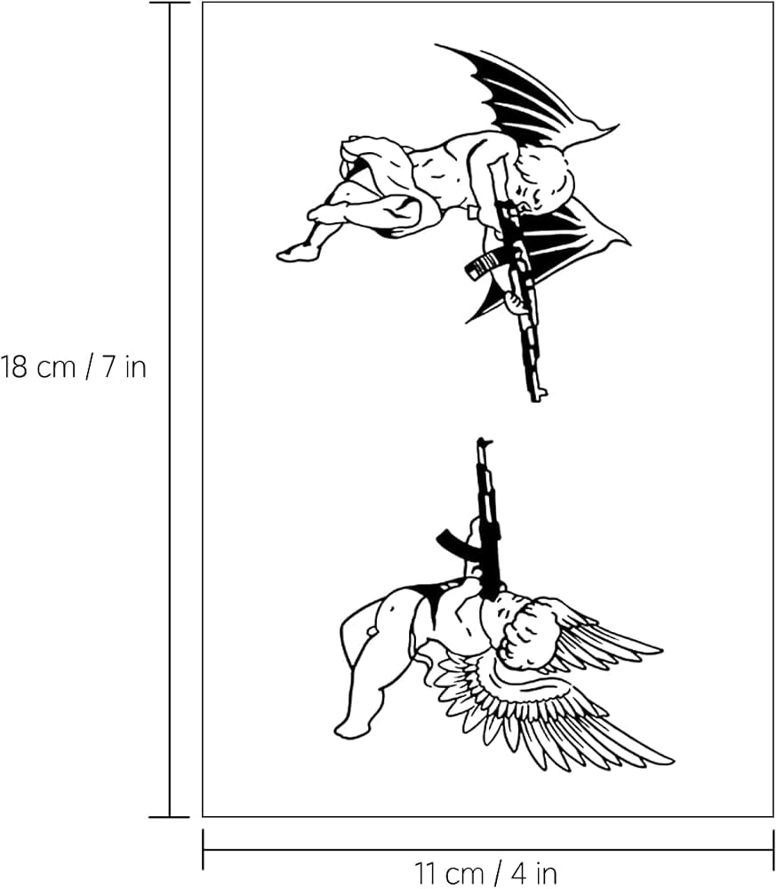 tatuagem de anjo nas costas