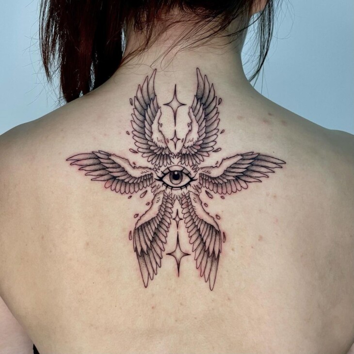 tatuagem de anjo grande