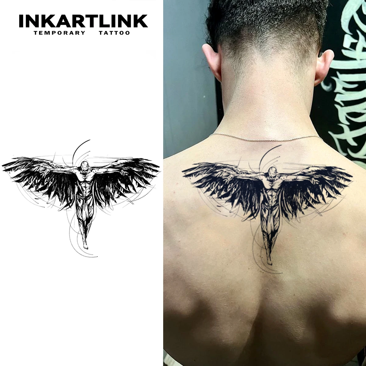 tatuagem de anjo no braço