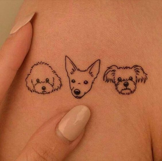 Tatuagens de silhueta de cachorro: inspirações incríveis