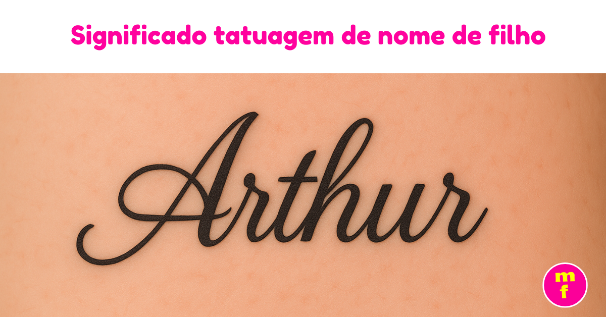 tatuagem com nome de filho e data de nascimento