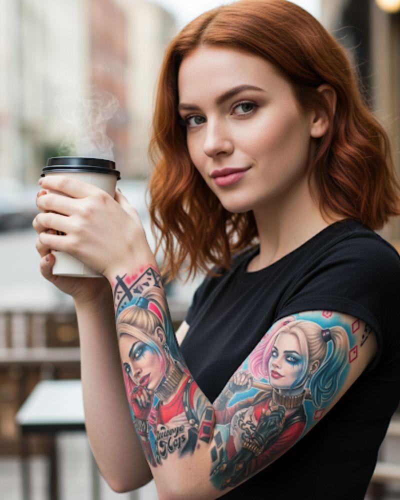 Tatuagens icônicas da Arlequina: Reproduza os desenhos da anti-heroína