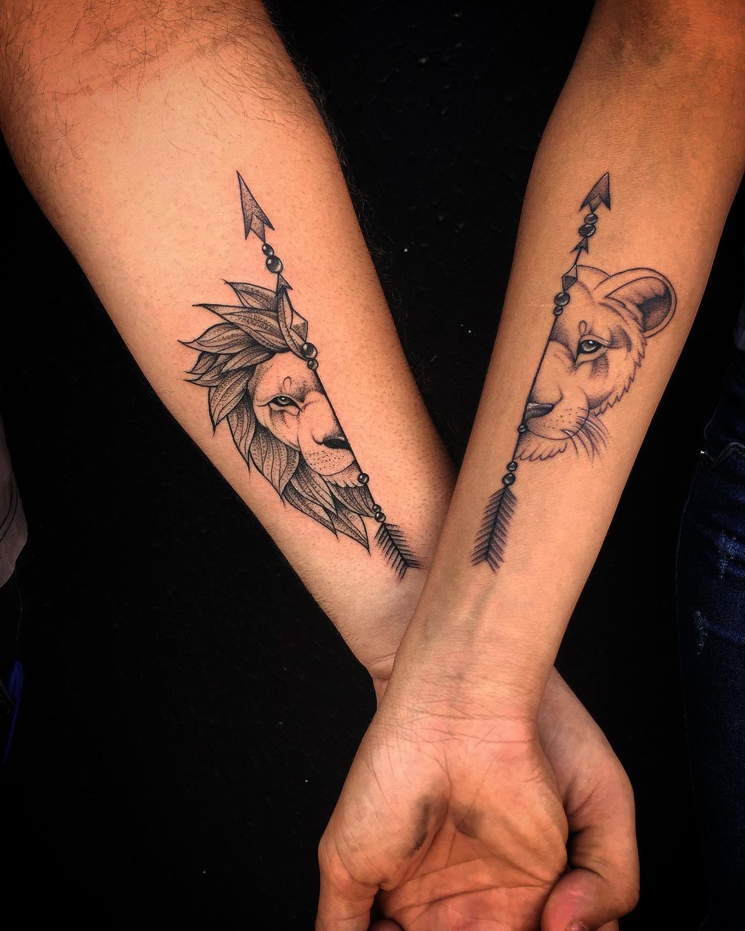 tatuagem de casal moderna