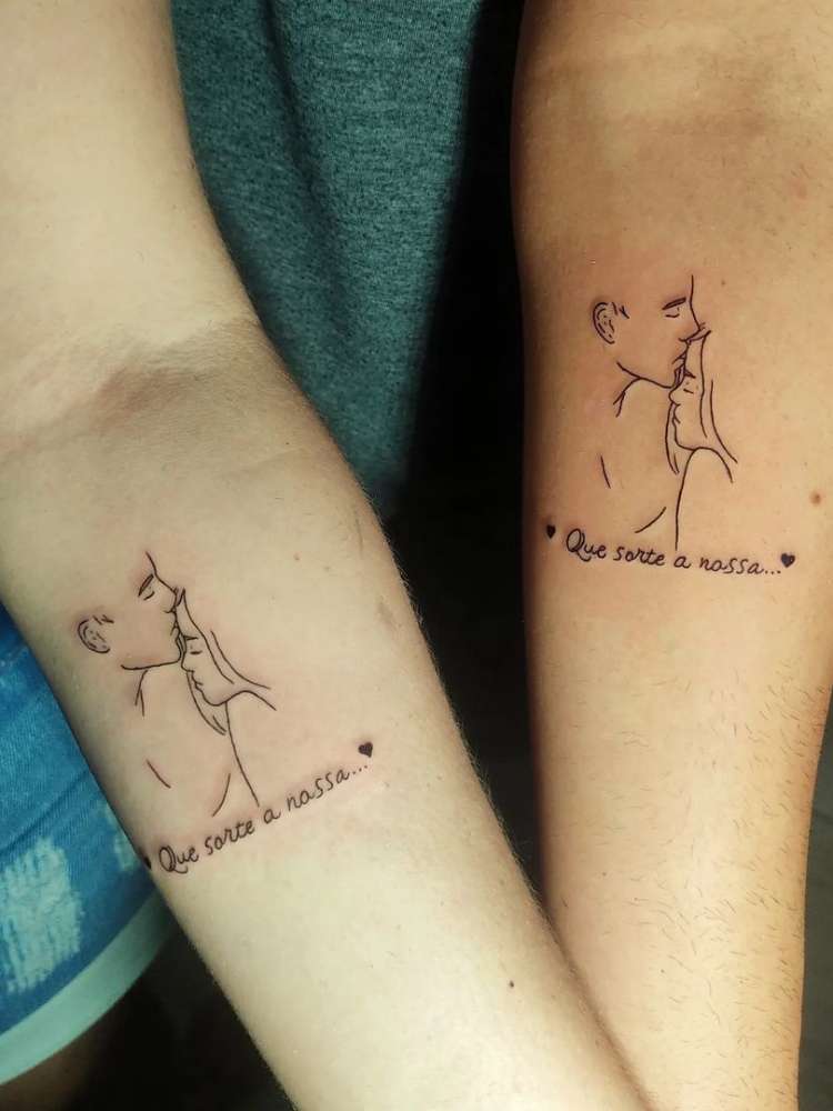 tatuagem de casal moderna