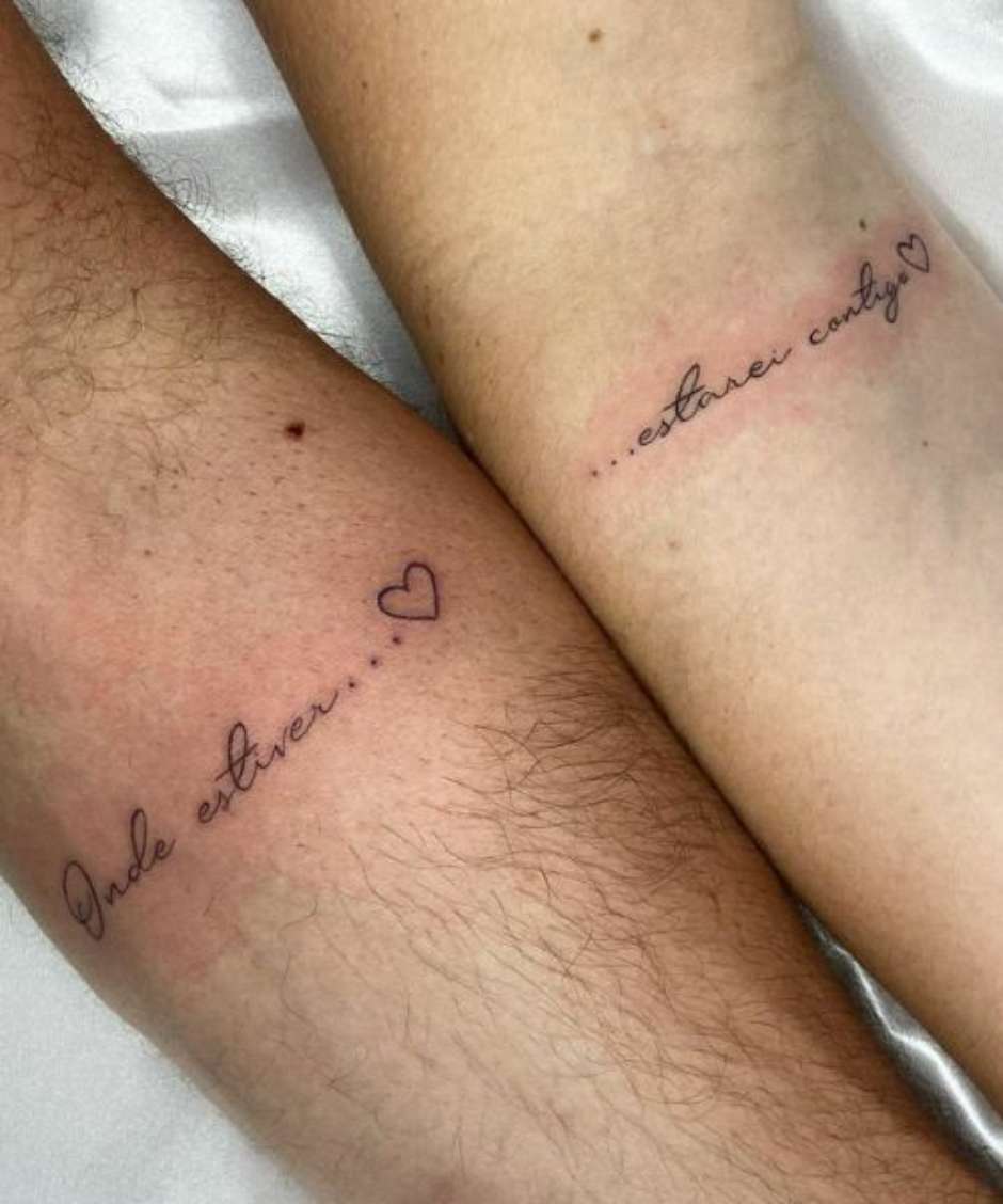 tatuagem de casal moderna