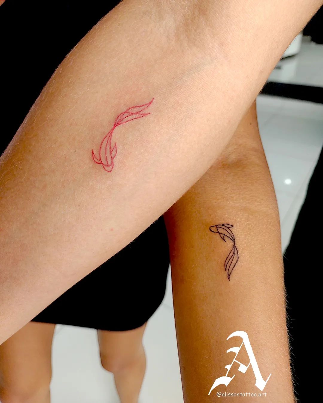 tatuagem de casal moderna