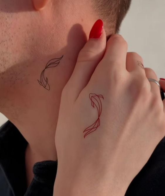 tatuagem de casal moderna