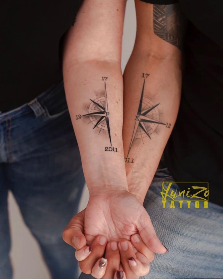 tatuagem de casal moderna