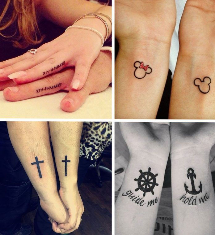 tatuagem de casal moderna