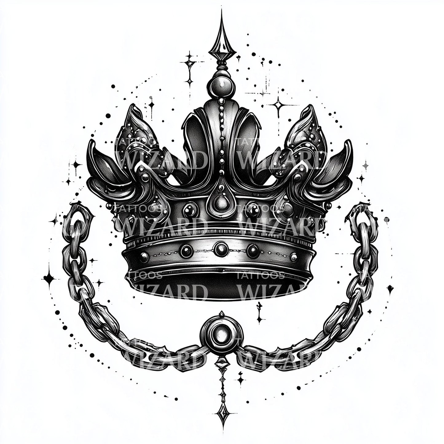 tatuagem de coroa masculina