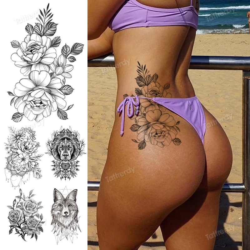 5 Estilos de Tatuagem de Flor para o Bumbum
