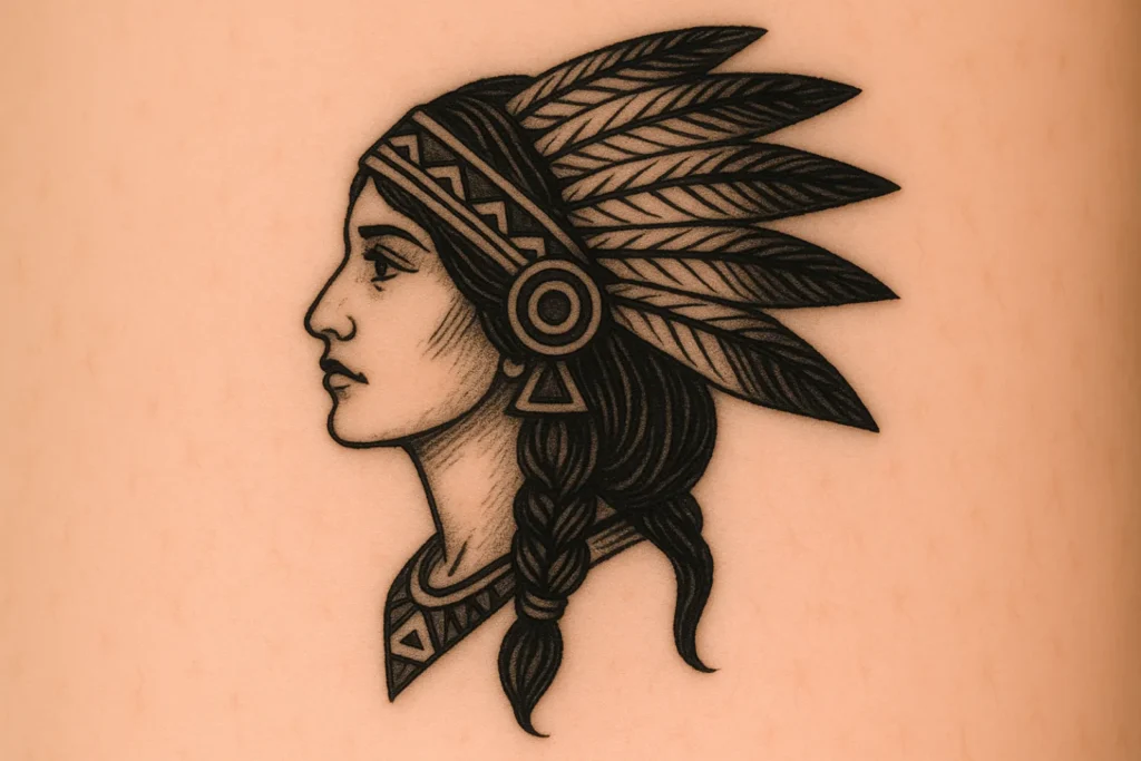 tatuagem de índia feminina