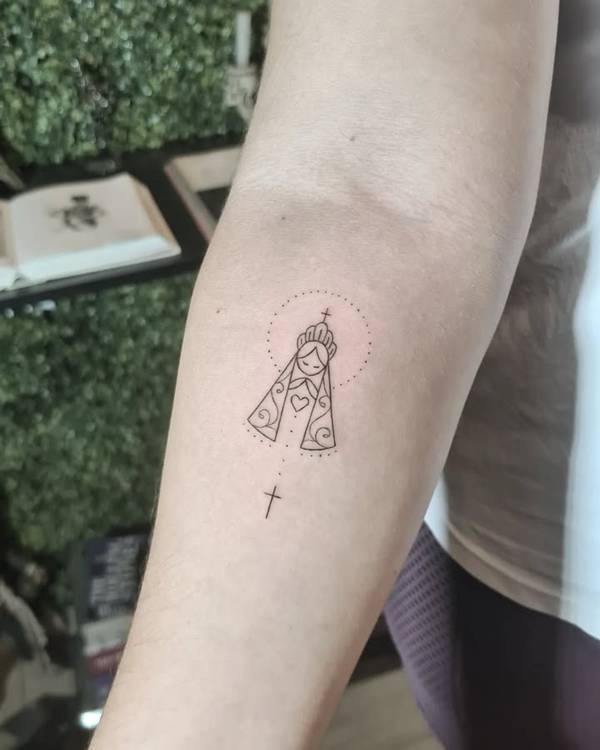 tatuagem de nossa senhora