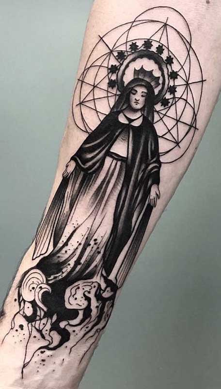 tatuagem de nossa senhora