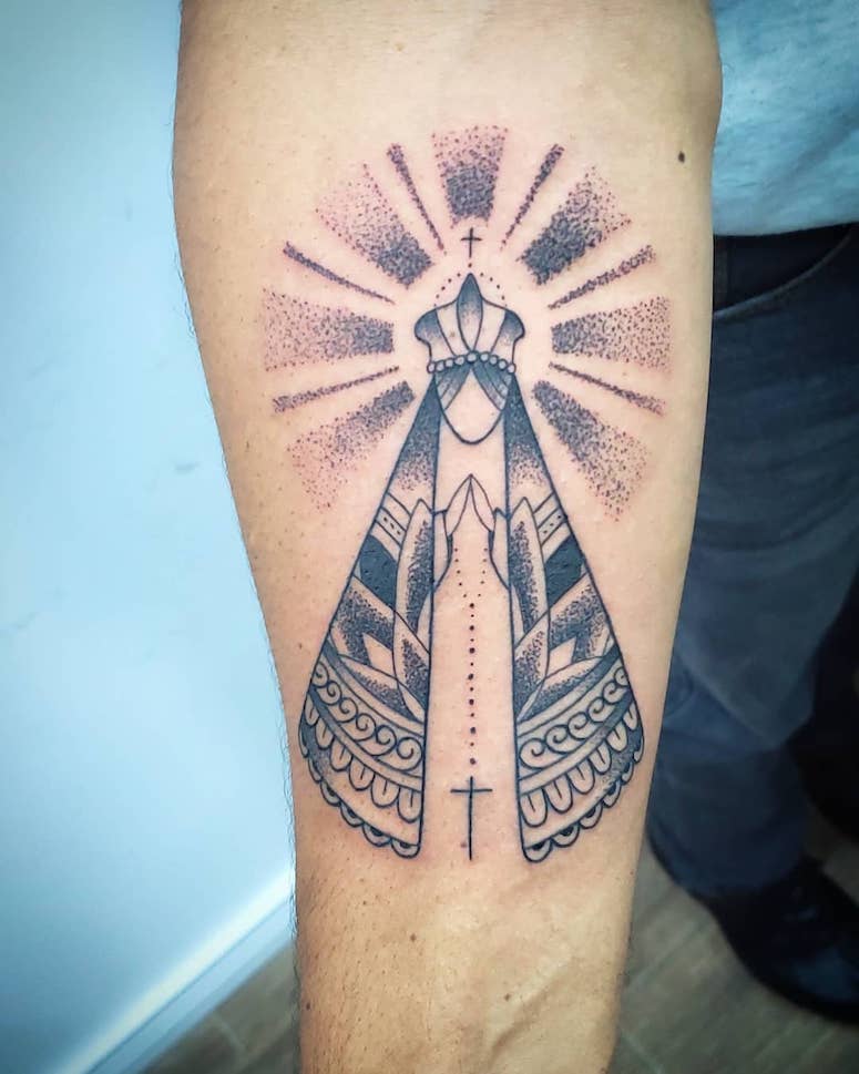 tatuagem de nossa senhora