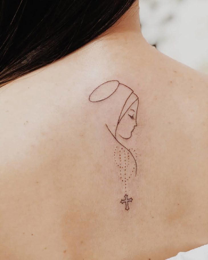tatuagem de nossa senhora