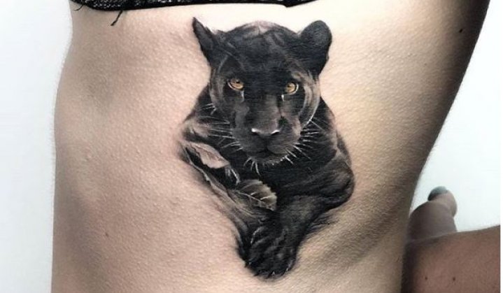 tatuagem onça negra feminina