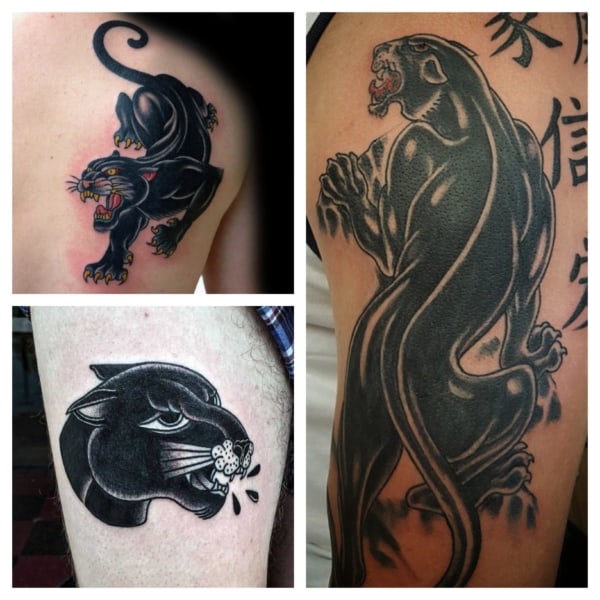 tatuagem pantera minimalista feminina