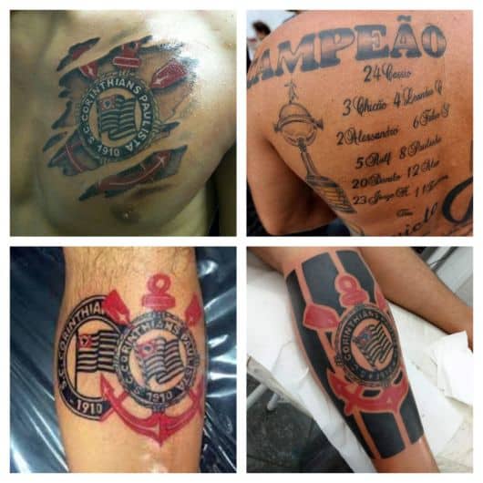 tatuagem corinthians minimalista
