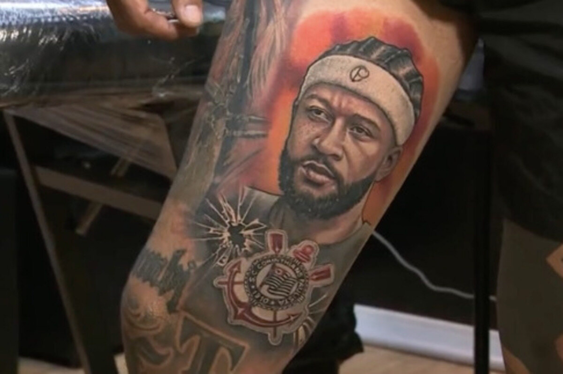 tatuagem corinthians tornozelo