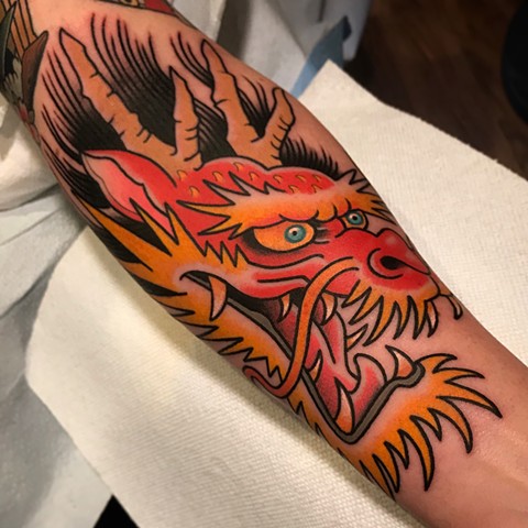 Tatuagem Dragao Braço