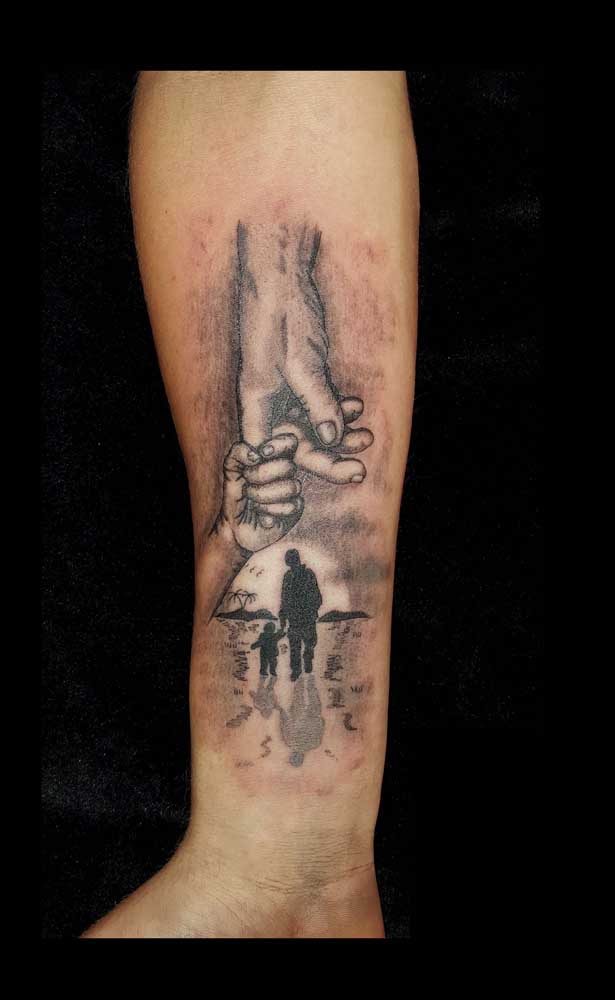tatuagem em homenagem ao filho