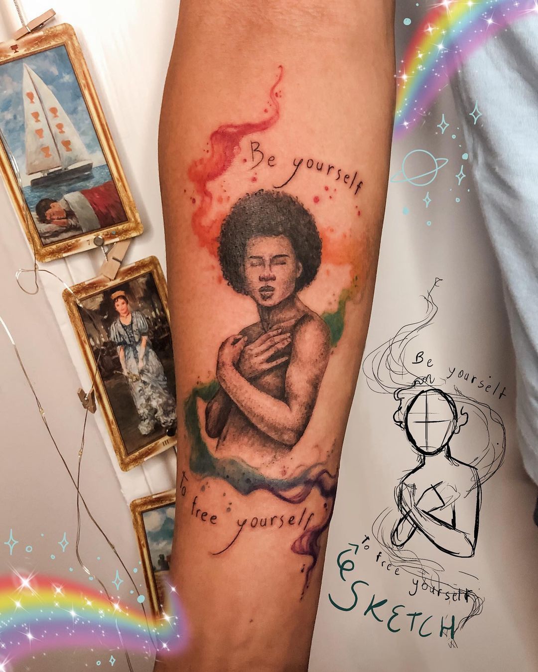melhores cores para tatuagem em pele negra