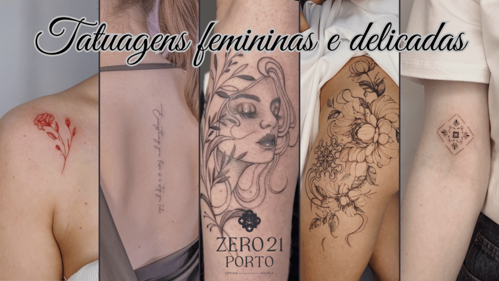 tendências de tatuagem delicada