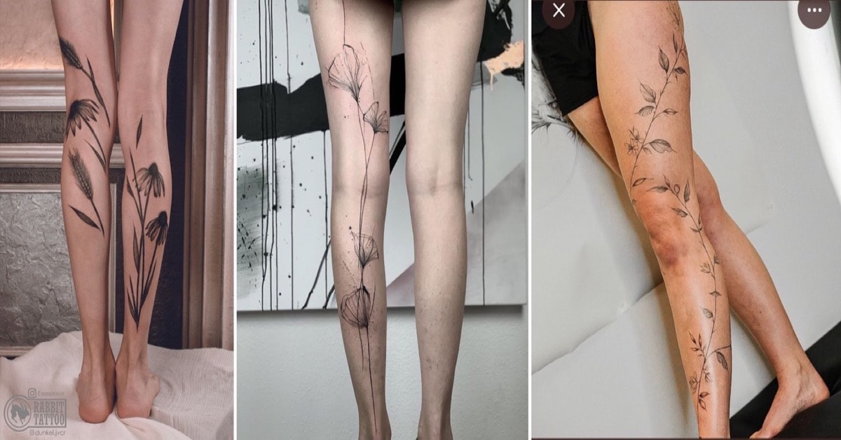 tatuagem feminina perna pequena