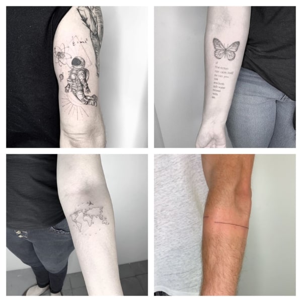 tatuagem fine line animais masculina