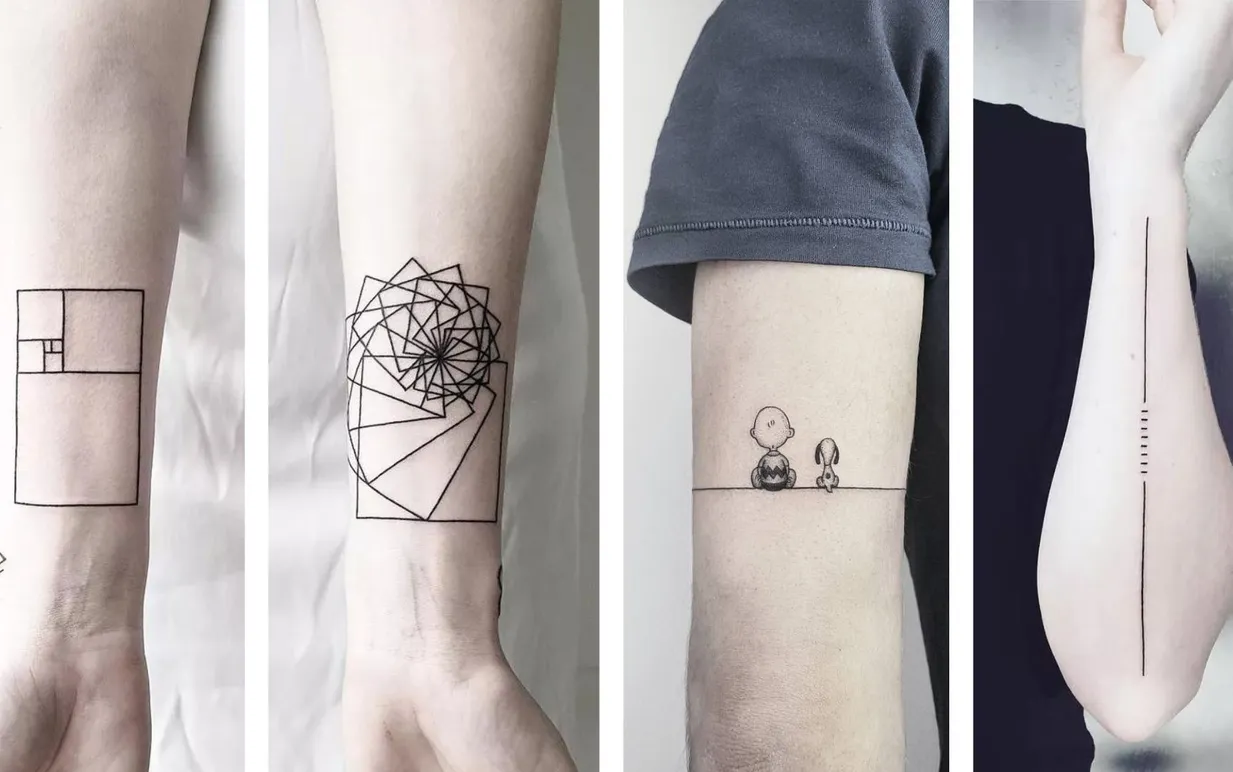 tatuagem fine line realista masculina