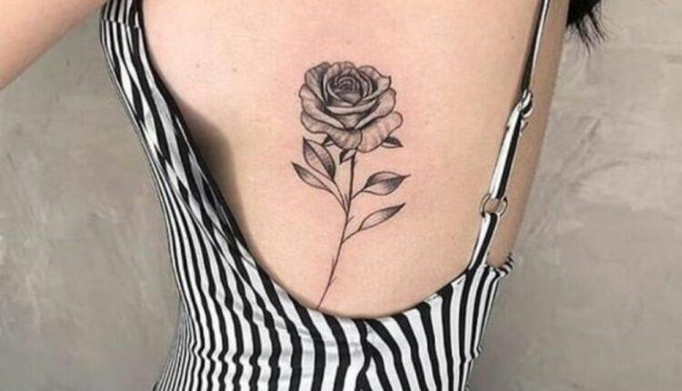 tatuagem girassol minimalista